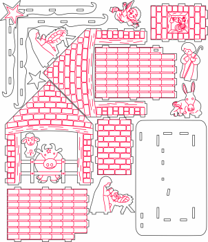 imagem do arquivo vetor para download Presépio natalino 