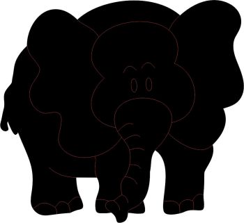 imagem do arquivo vetor para download Puxador elefante
