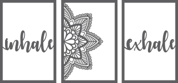 imagem do arquivo vetor para download Quadro de Parede com Mandala e Texto