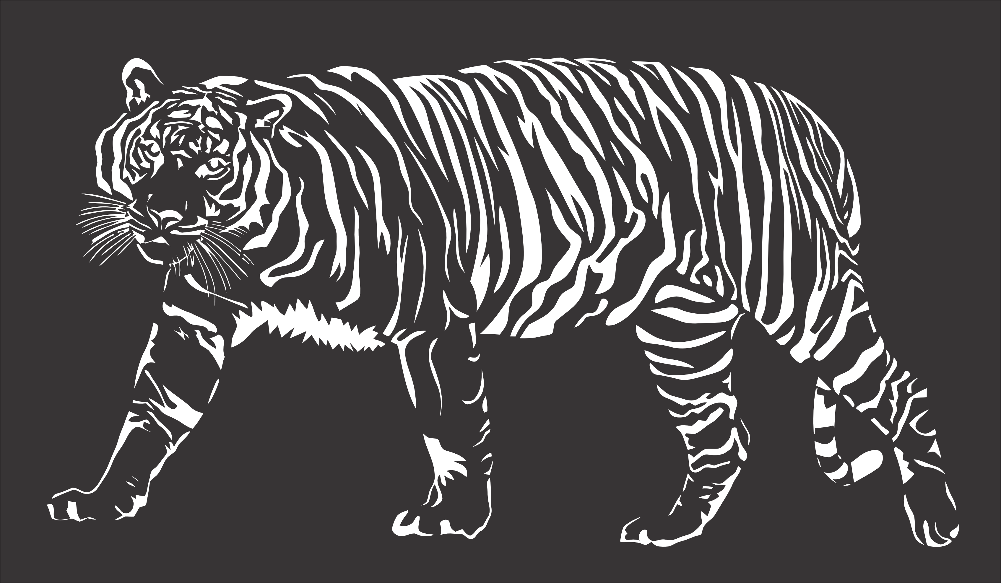imagem do arquivo vetor para download Quadro decorativo de Tigre