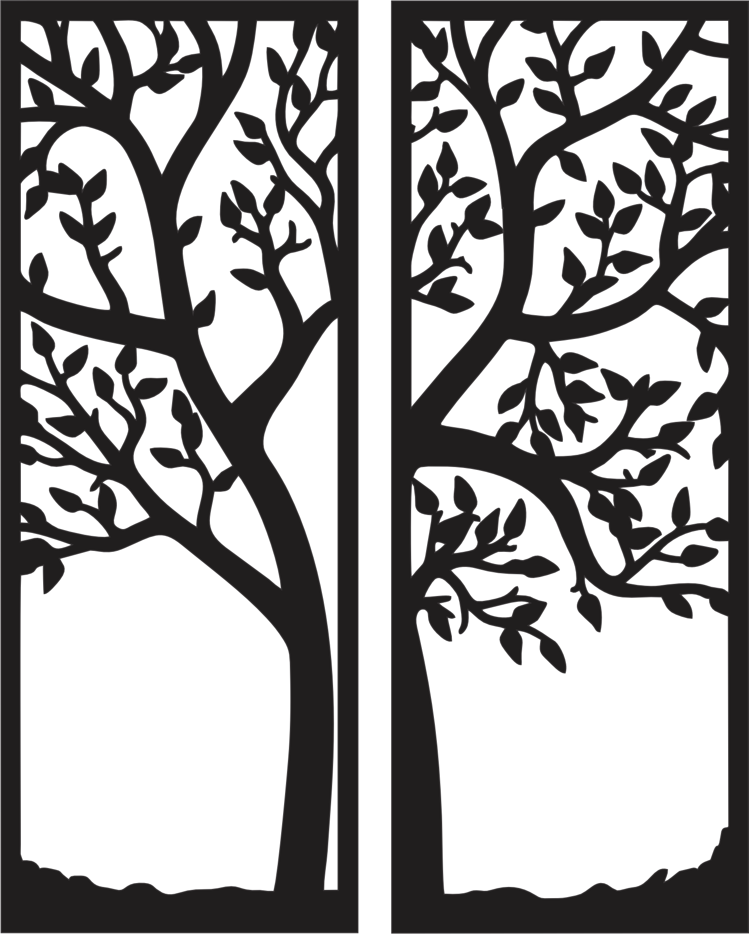 imagem do arquivo vetor para download Quadro decorativo de arvore