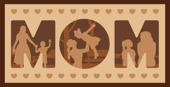 imagem do arquivo vetor para download Quadro decorativo dos dias das Mães Em Camadas