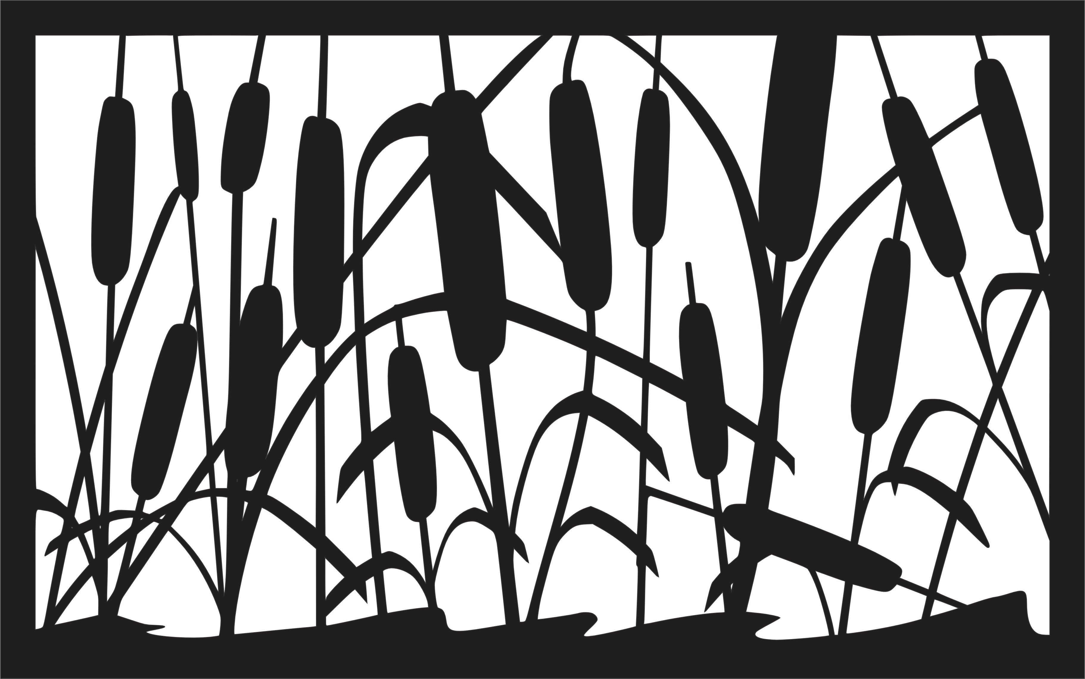 imagem do arquivo vetor para download Quadro decorativo plantas taboa