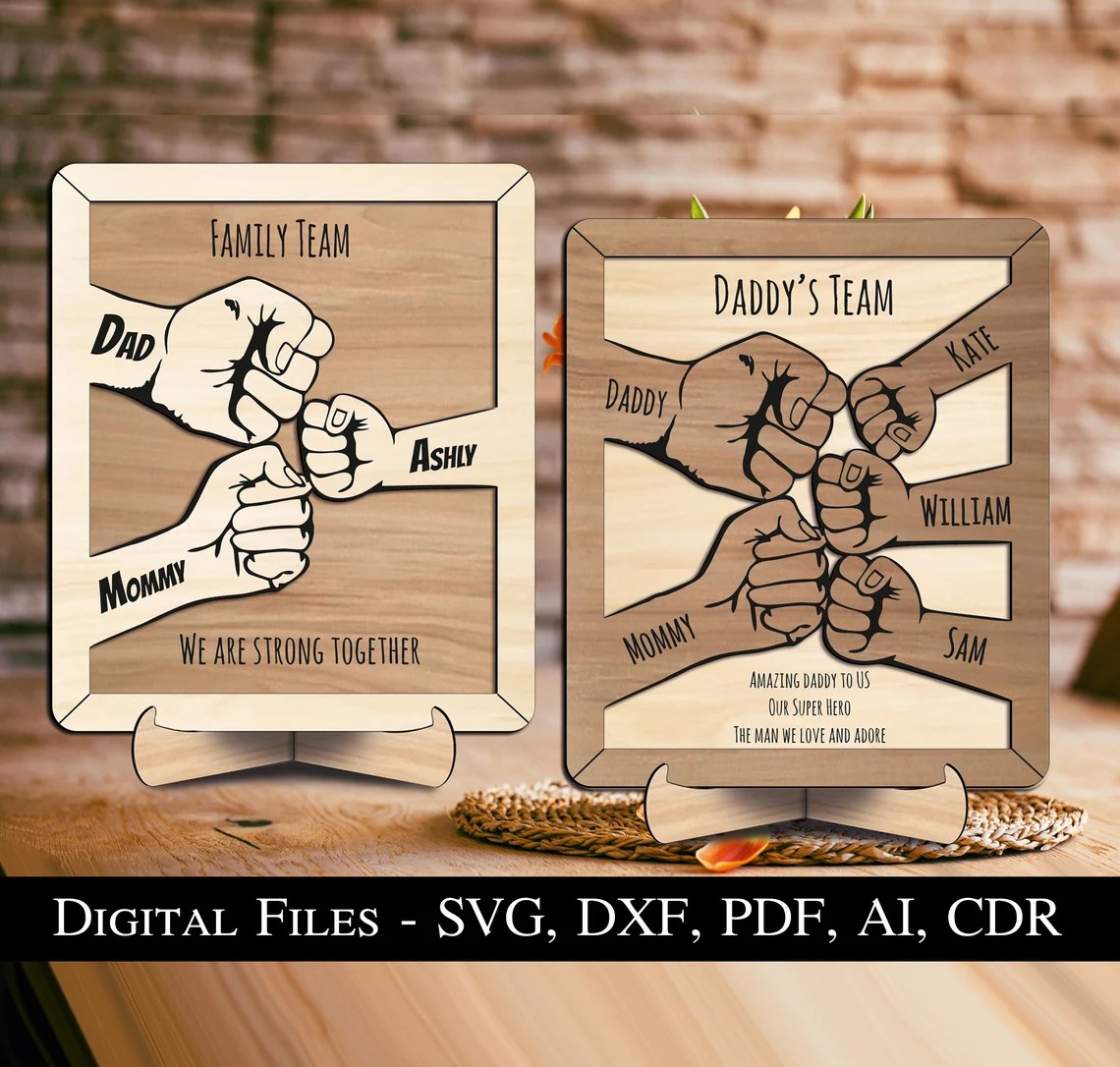 imagem do arquivo vetor para download Quadro decorativo punhos de família