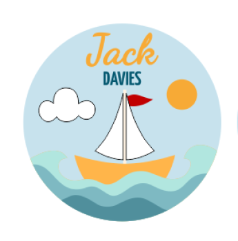 imagem do arquivo vetor para download Quadro em camada de Barco infantil Personalizado