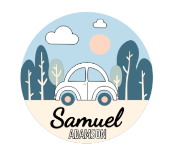 imagem do arquivo vetor para download Quadro em camada de carro infantil Personalizado
