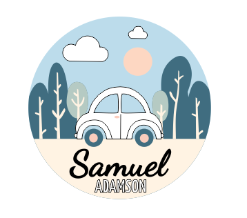 imagem do arquivo vetor para download Quadro em camada de carro infantil Personalizado