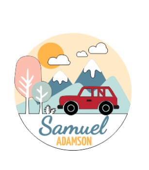 imagem do arquivo vetor para download Quadro em camada de carro infantil Personalizado