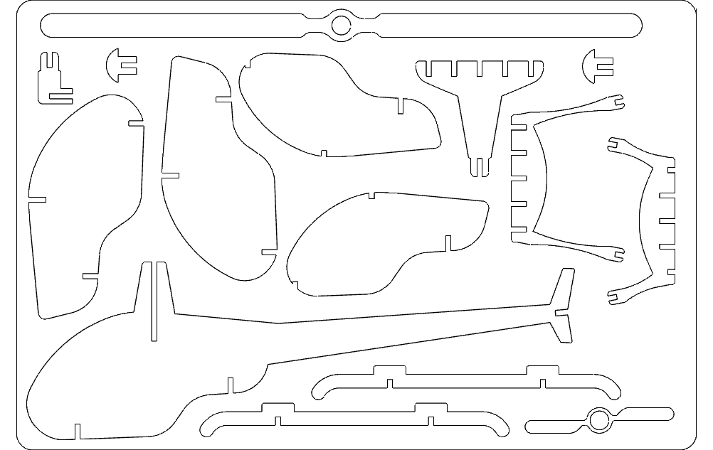 imagem do arquivo vetor para download Quebra-cabeça 3D de helicóptero