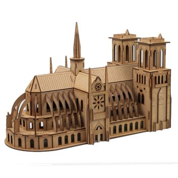 imagem do arquivo vetor para download Quebra Cabeça 3D da Catedral de Notre Dame