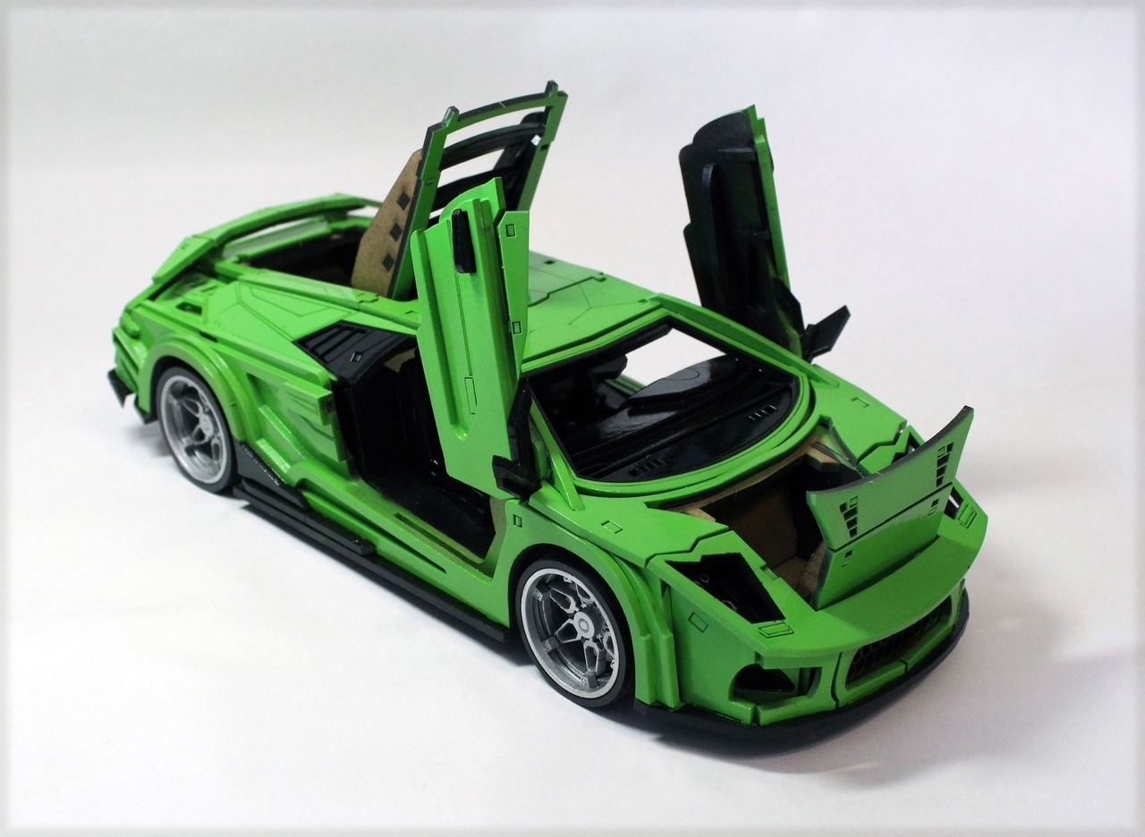 imagem do arquivo vetor para download Quebra Cabeça 3D de Lamborghini 