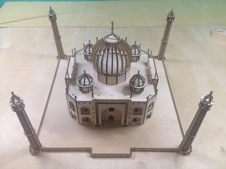 imagem do arquivo vetor para download Quebra cabeça 3D do Taj Mahal 