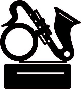 imagem do arquivo vetor para download RELOGIO SAX  FEITO EM ACRILICO