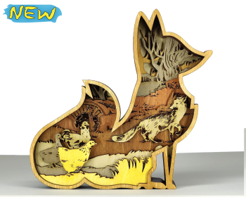 imagem do arquivo vetor para download Raposa em Camadas Decorativo