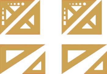 imagem do arquivo vetor para download Réguas com formas Triangulares