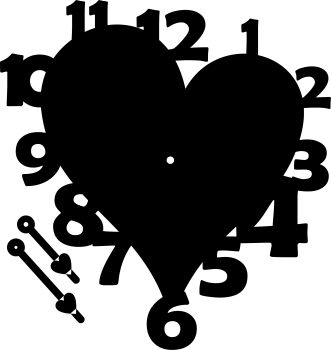 imagem do arquivo vetor para download Relógio de coração 