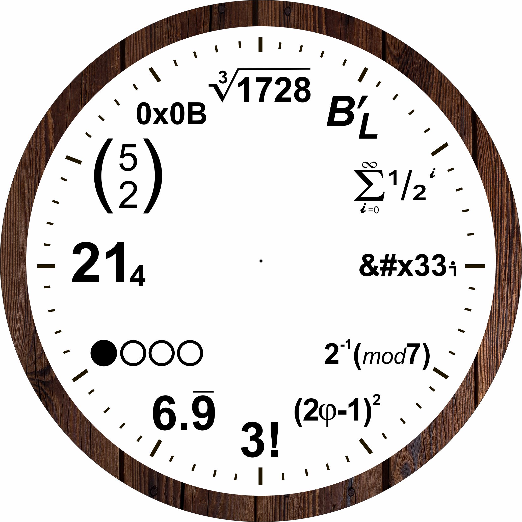 imagem do arquivo vetor para download Relógio de parede de equações matemáticas