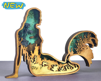 imagem do arquivo vetor para download Sereia em Camadas para decoração