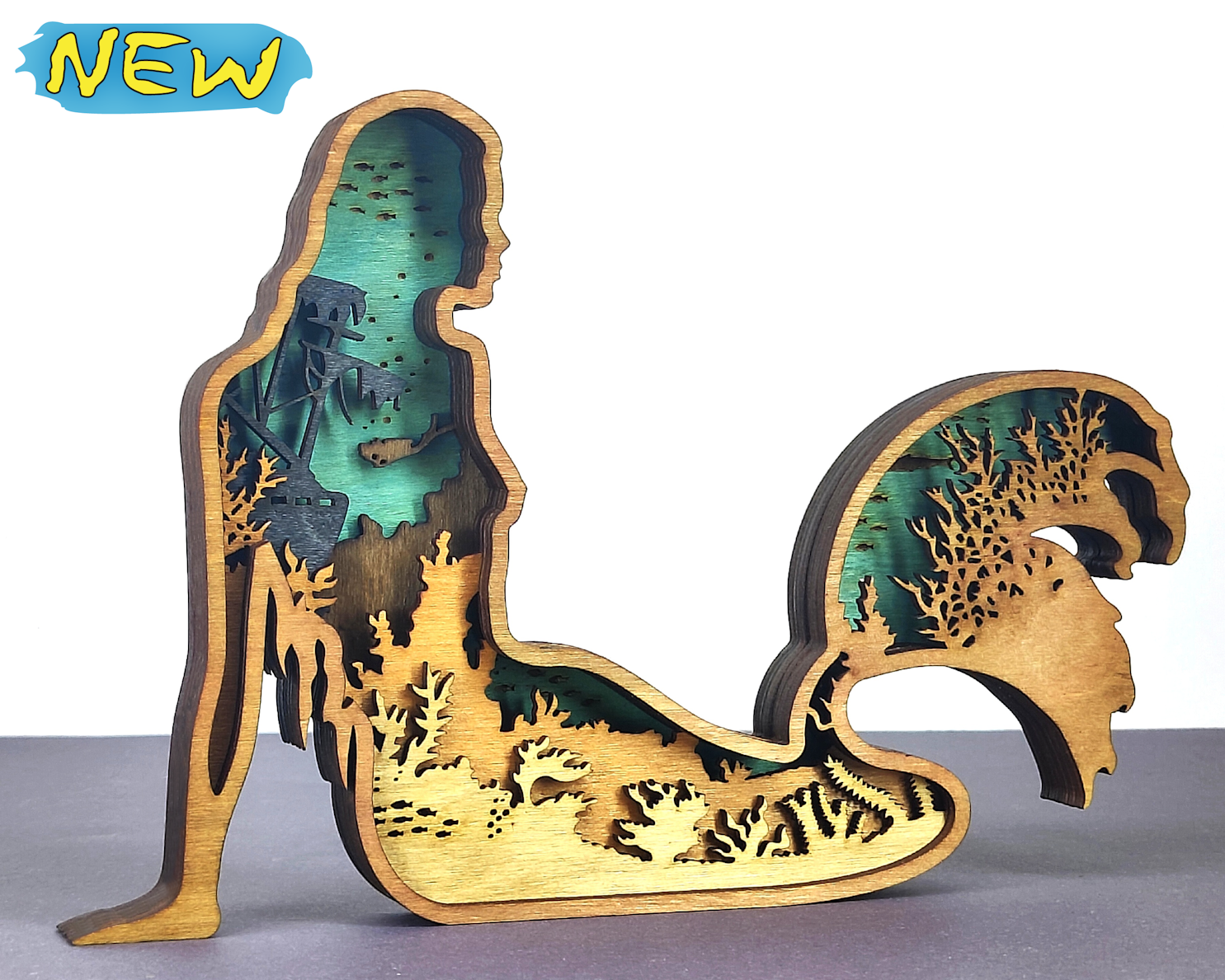 imagem do arquivo vetor para download Sereia em Camadas para decoração