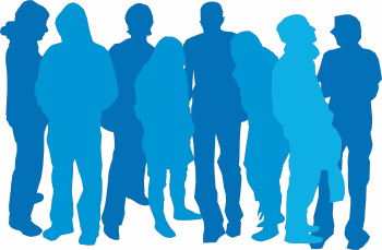 imagem do arquivo vetor para download Silhuetas de pessoas 