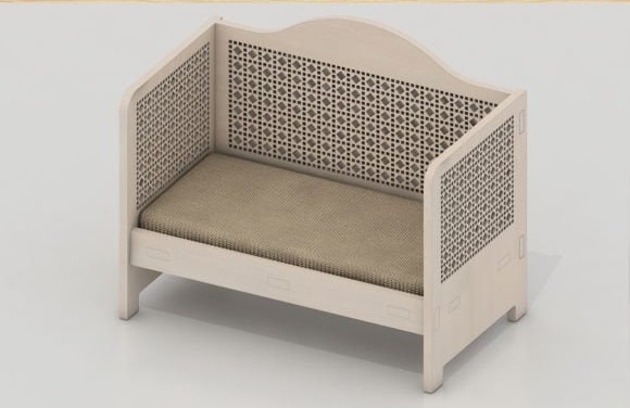 imagem do arquivo vetor para download Sofá em miniatura 