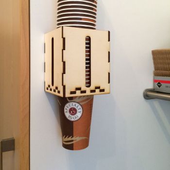 imagem do arquivo vetor para download Suporte de Copos de Papel Cortado a Laser