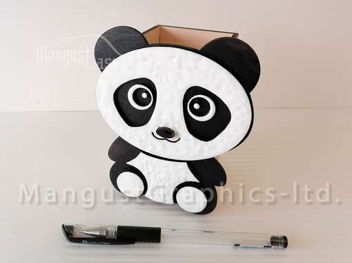 imagem do arquivo vetor para download Suporte de lápis Little Panda