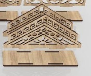 imagem do arquivo vetor para download Suporte para Guardanapos Cortado a Laser
