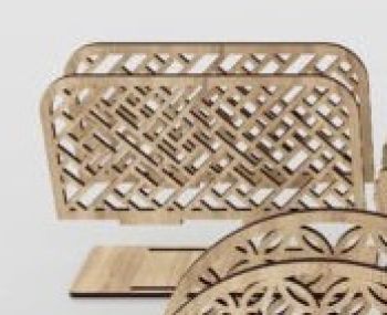 imagem do arquivo vetor para download Suporte para Guardanapos Cortado a Laser