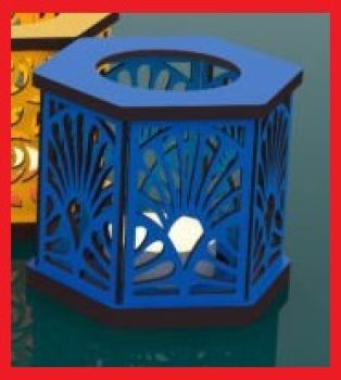 imagem do arquivo vetor para download Suporte para Vela em Forma de Hexágono