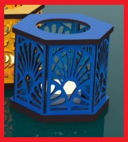 imagem do arquivo vetor para download Suporte para Vela em Forma de Hexágono