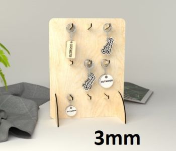 imagem do arquivo vetor para download Suporte para chaves 3mm
