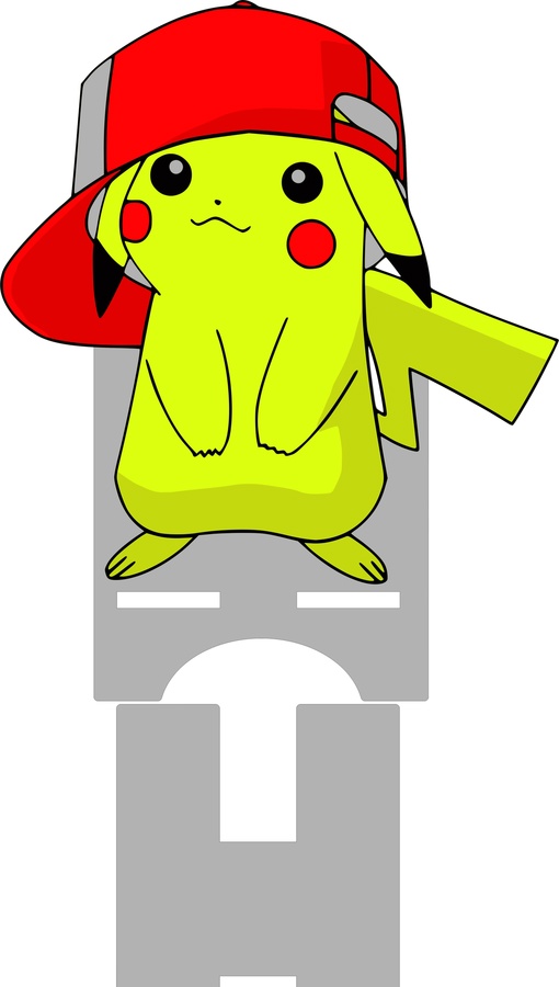 imagem do arquivo vetor para download Suporte telefônico Pikachu