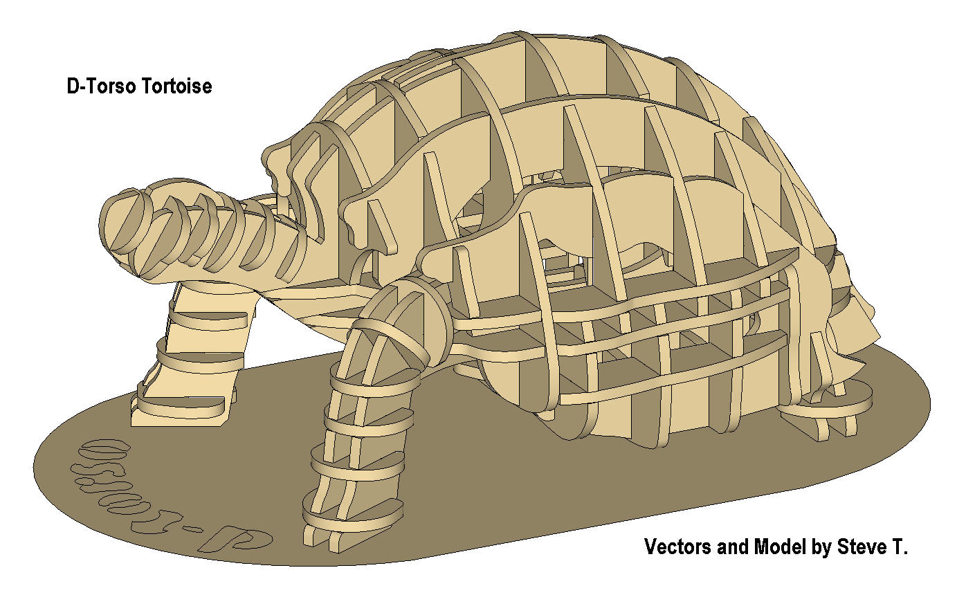 imagem do arquivo vetor para download Tatu 3D