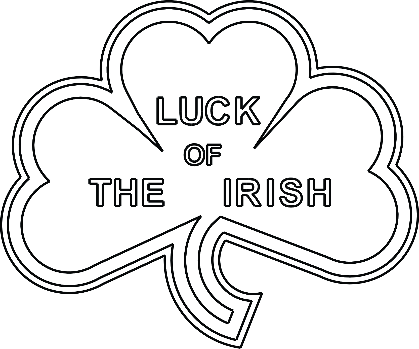 imagem do arquivo vetor para download Trevo de 4 folhas