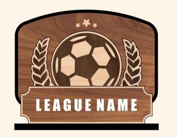 imagem do arquivo vetor para download Troféu Escudo Clássico em MDF com Folhas de Louro