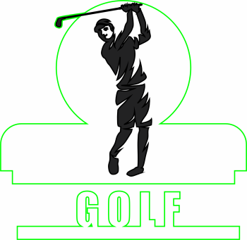 imagem do arquivo vetor para download Troféu Esportivo Golfe