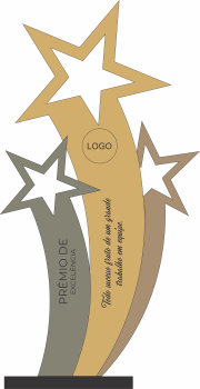 imagem do arquivo vetor para download Troféu Estrelado