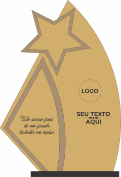 imagem do arquivo vetor para download Troféu Estrelado