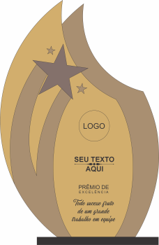 imagem do arquivo vetor para download Troféu Estrelado
