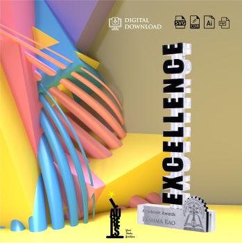 imagem do arquivo vetor para download Troféu Excellence