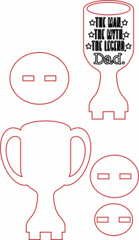 imagem do arquivo vetor para download Troféu O Homem, O Mito, O Pai