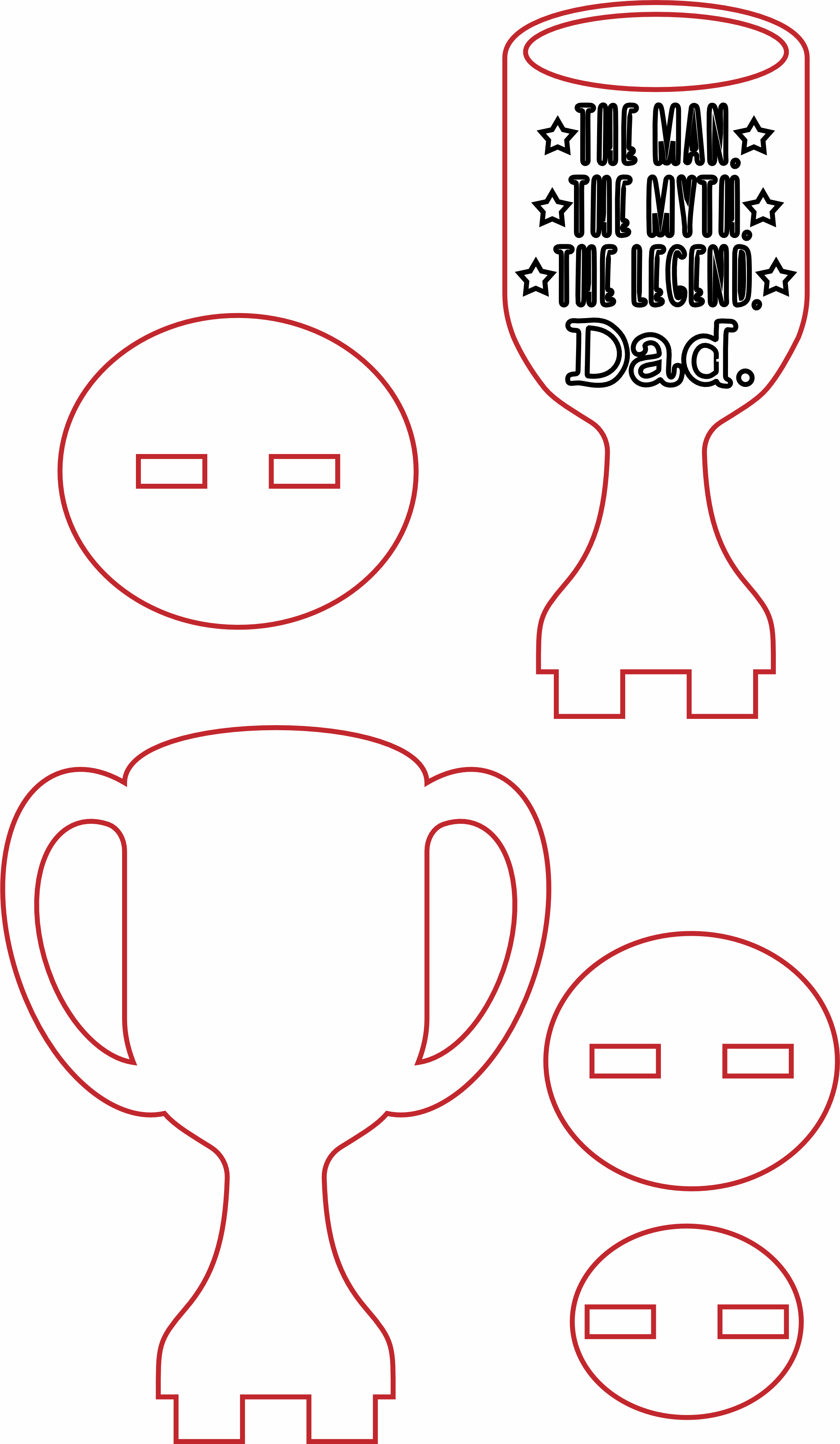 imagem do arquivo vetor para download Troféu O Homem, O Mito, O Pai
