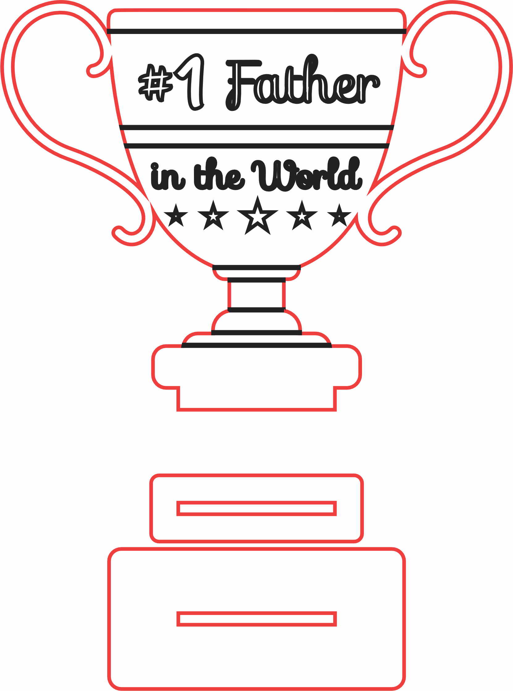 imagem do arquivo vetor para download Troféu O pai numero 1