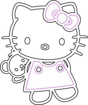 imagem do arquivo vetor para download Vetor HELLO KITTY