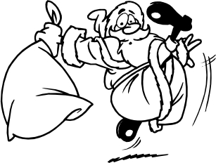 imagem do arquivo vetor para download Vetor Papai Noel com saco de presentes 