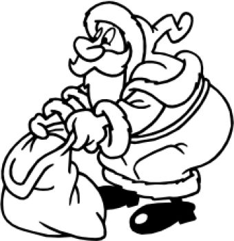 imagem do arquivo vetor para download Vetor Papai Noel com saco de presentes