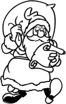 imagem do arquivo vetor para download Vetor Papai Noel com saco de presentes