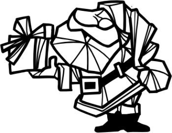 imagem do arquivo vetor para download Vetor Papai Noel com saco de presentes