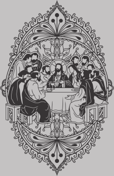 imagem do arquivo vetor para download Vetor Santa Ceia Ornamental